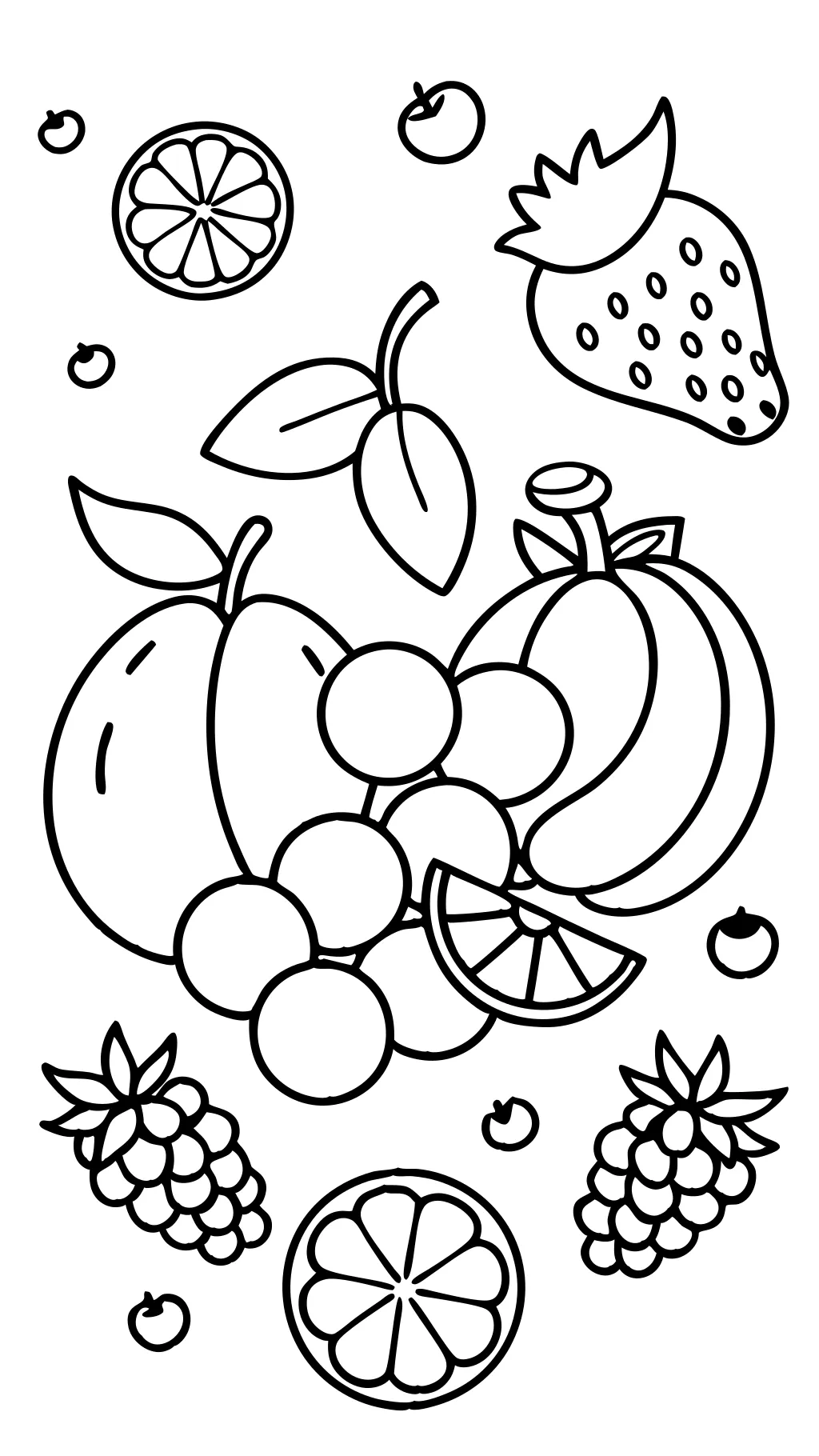 fruit coloring page